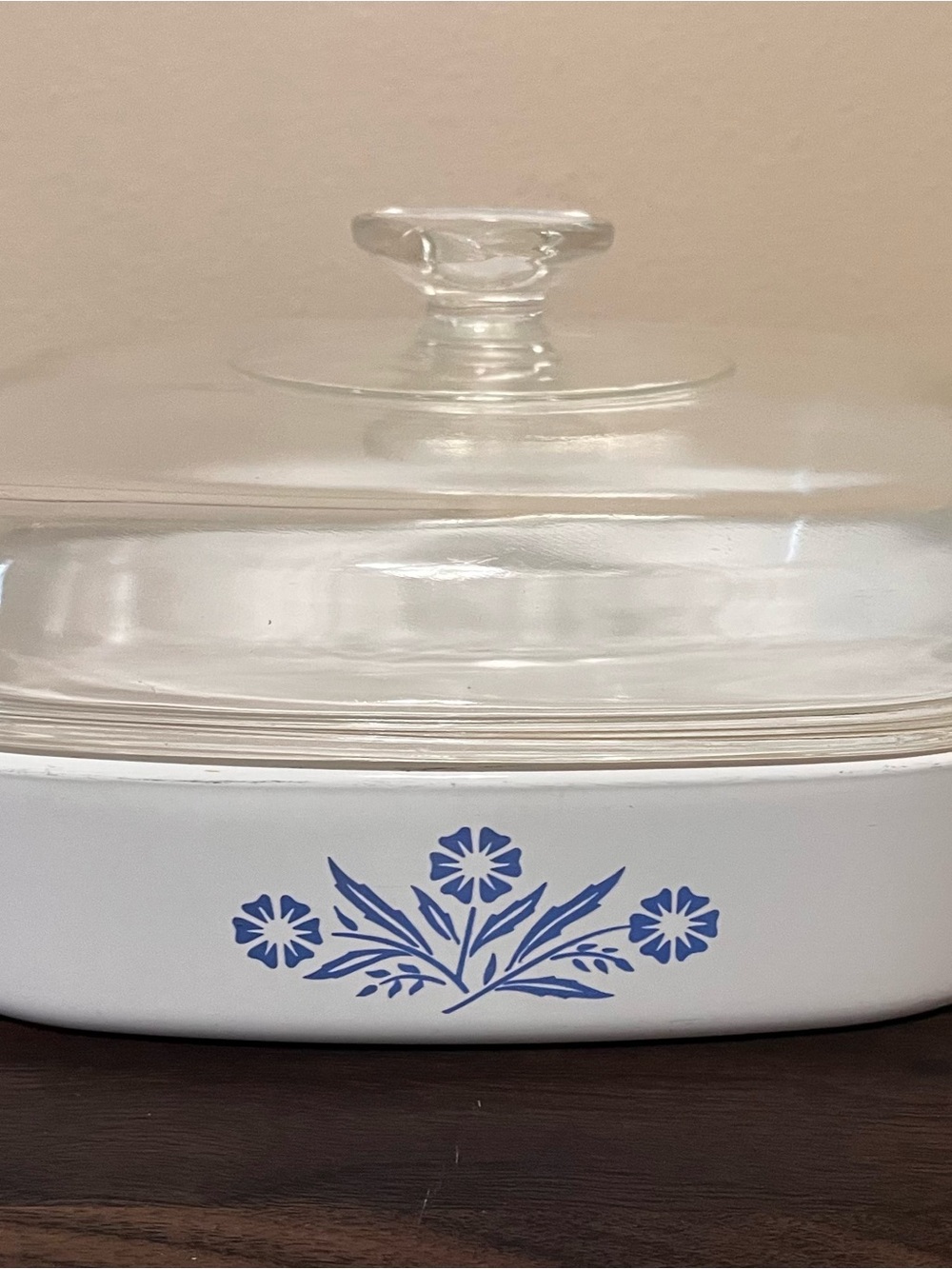 Vintage Corning Ware Blue Cornflower Casserole Dish with Pyrex Lid